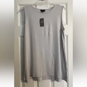 J.Jill Women’s Wearever Long Layering Tank, Marble (light gray), Size Medium New